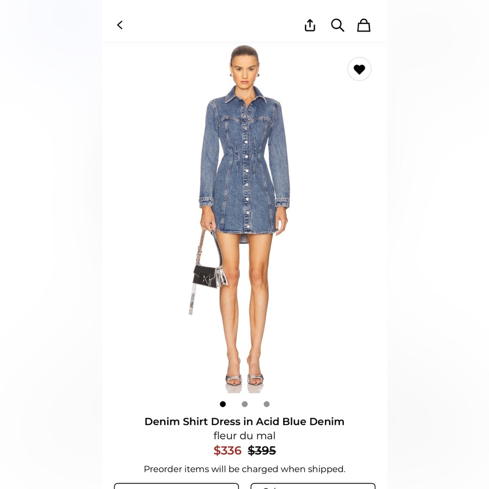 Fleur du Mal Blue Denim Mini Dress